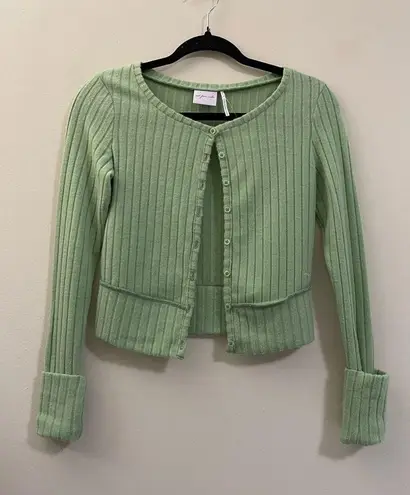 Urban Outfitters NWT  Out from Under Cropped Cardigan in Light Sage Green - XS