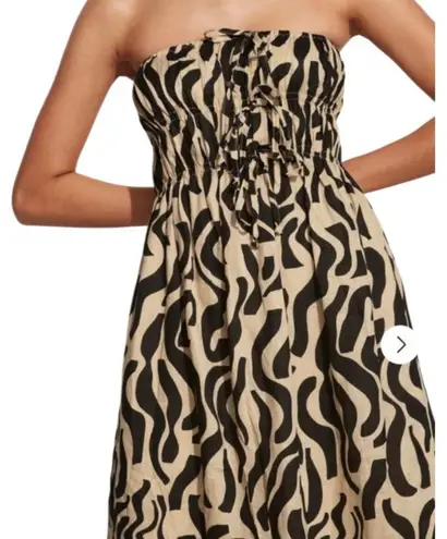 Faithfull the Brand Contessa Graphic-Print Linen Midi Dress
Size 8 NWOT