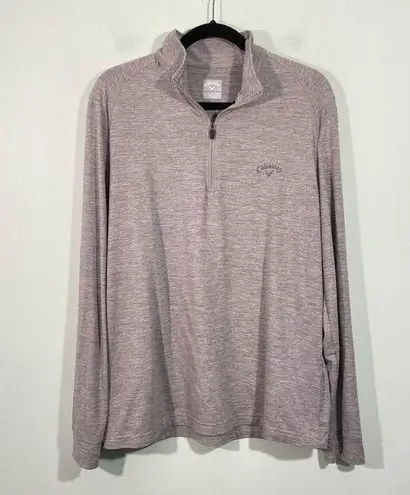 Callaway Men's Grey Performance Long Sleeve Quarter Zip Pullover Top Size M