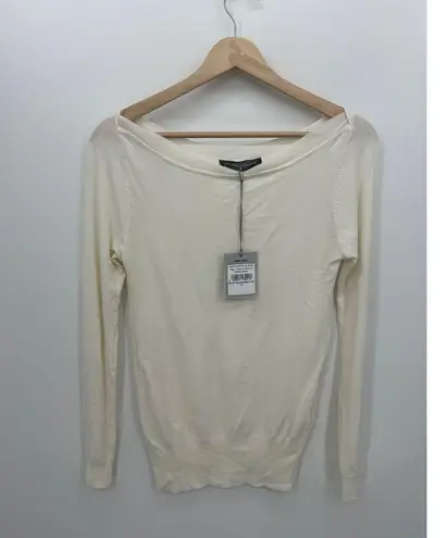 Sandro Ferrone Womens Cream Knit Sweater Size L NWT Minimal Capsule Size L