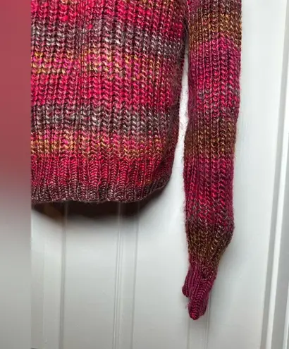 Bb Dakota Steve Madden Gradient Striped Women’s Crotchet Sweater Size Small Red