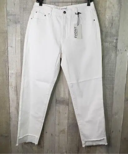 EVIDNT Los Angeles Size 29 Orsay Slim Asymmetrical Raw Cut Hem White Denim Jeans