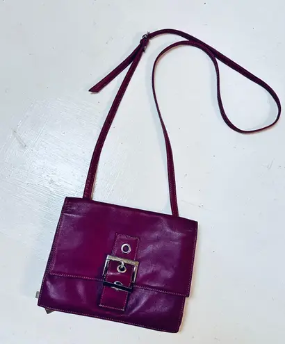 Perlina Dark pink  leather shoulder bag