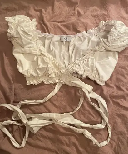 Adika White Tie Top