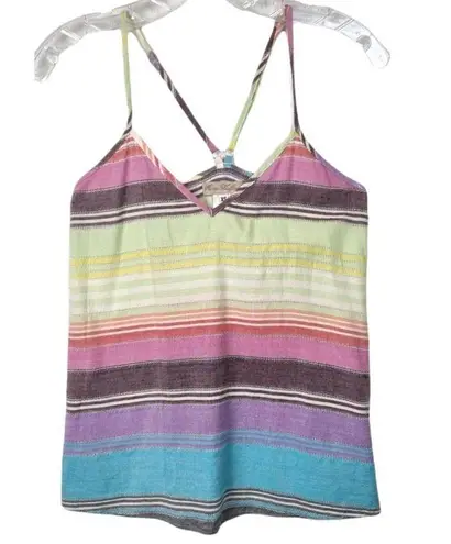 Mara Hoffman Gauze Rainbow Stripe Tank Top XS