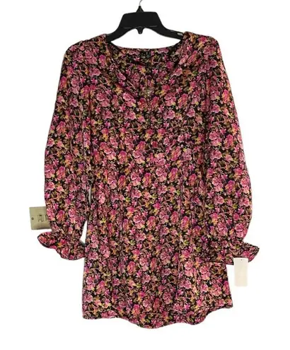 VERO MODA NWT Elly floral long sleeve mini dress size small