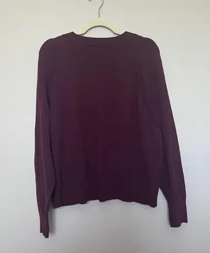 A New Day  Maroon/Burgundy Long Sleeve Crew Neck Sweater - Size XL