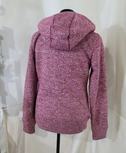 Bench  Burgundy Sherpa Fleece Lined Full Zip Hoody - Size Medium