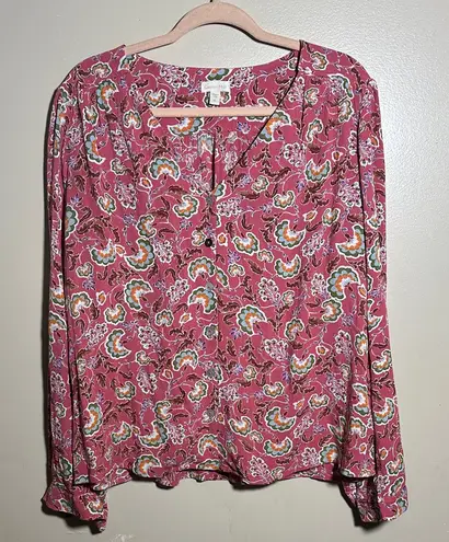 Garnet Hill Garnet Hill Floral Paisley Top | XL