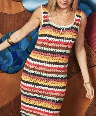 Marine layer NWOT Women’s Fiona Crochet Stripe Dress Multicolor Size M