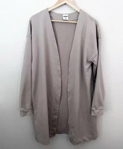 Gymshark  x WHITNEY SIMMONS | Taupe Gray Tan Oversized Open Cardigan | Medium