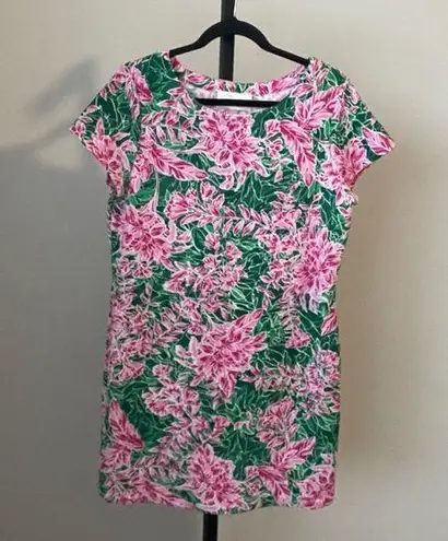 Cappagallo Floral Midi Dress with Sleeves Size Large Pink