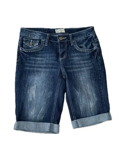 Earl Jean EUC Mid Rise Cuffed Bermuda Jean Shorts