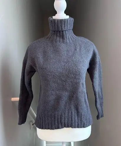 Bare Knitwear Women's Handmade Gray Turtleneck Sweater Alpaca Blend Size XS
