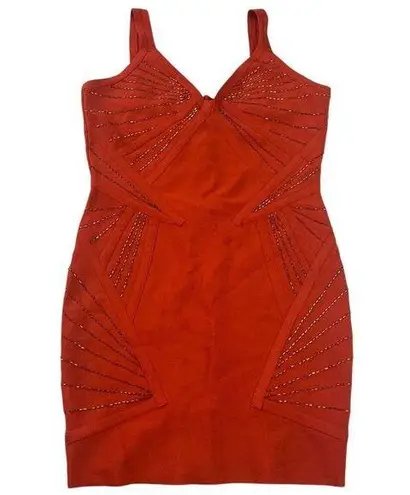 Marciano Women's Red Sleeveless Bandage Dress Size 10