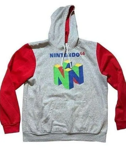 Nintendo  64 unisex gray graphic hoodie XL