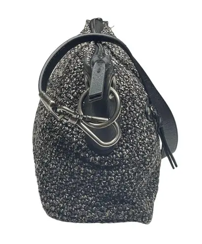 The Sak new ᯾ Indio Small Crochet Tote Handbag Bag ᯾ Urban Static Charcoal Knit