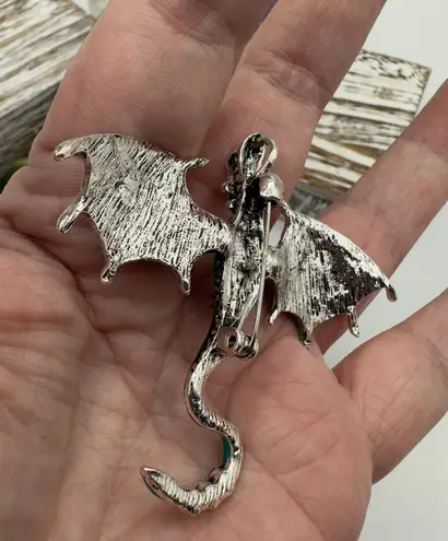 Dragon Brooch Pendant With Crystals Multiple