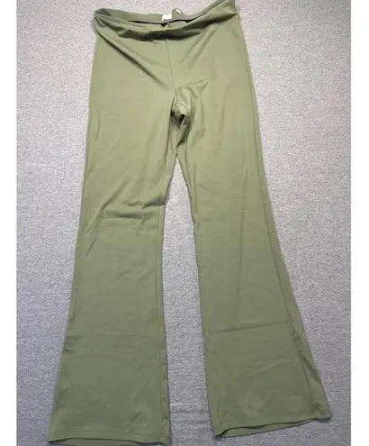 Wilfred Women's Pants Size L Green pull on, mid rise, stretchy kick flare