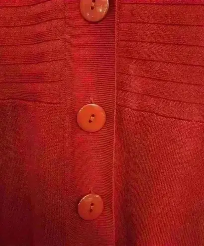 kim rogers Red cardigan sz Large bell sleeves big buttons very stylish