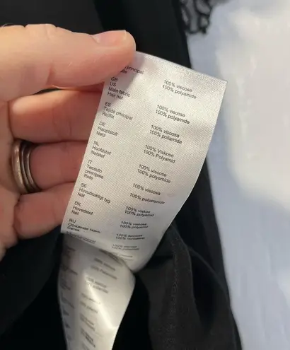 Maje Black Lucille blouse with lace ruffled sleeves 2