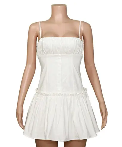 Majorelle Carly Cotton Poplin Mini Dress, White, XS