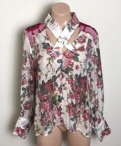 Aratta Silent Journey Diana Tie Neck Top Floral