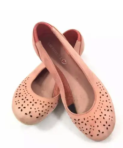 Merrell Mimix Slip On Laser Perforated Cutoffs Ballet Flats Coral Peach