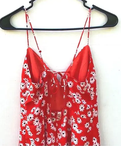 BriDGE Womens medium red Sleeveless Floral strappy spring sleeveless sun dress
