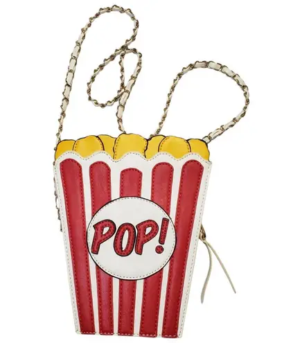 Nila Anthony Popcorn Bucket Popart Shoulder Purse / Crossbody Bag Red - Image 1