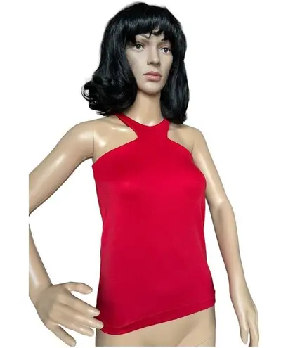 Boutique Red sexy tight halter top back zipper closing by Splash size small petite