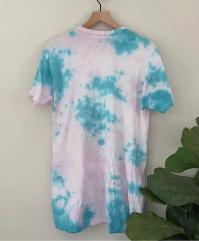 Michael Lauren Revolve 100% Cotton Tie Dye T-Shirt Dress Mini Shift Short Sleeve