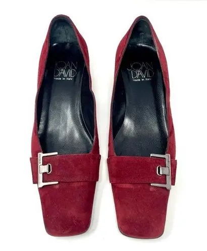 Joan & David suede burgundy shoes, made in Italy, size 8.5