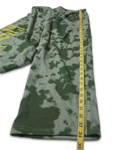 guns n' roses NWT M Sweatpants Green Tie Dye Print New Elastic Waist Rock Band Y2K