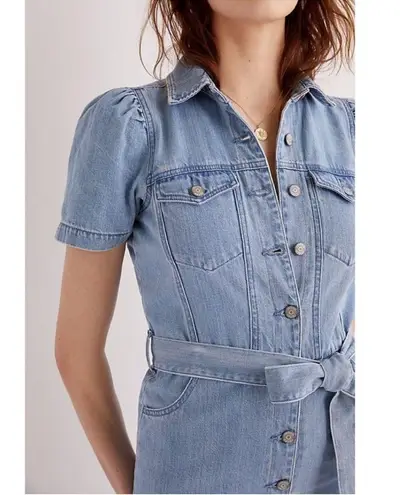 Anthropologie X Boyish The Vincent Coverall Jumpsuit Denim Tie Waist NWT Small Blue