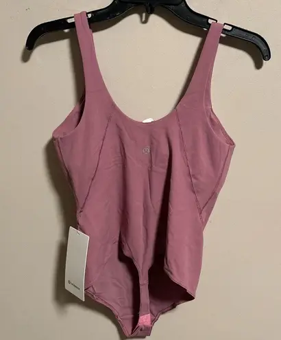 Lululemon NWT  Align Bodysuit Velvet Dust Pink- Size 12