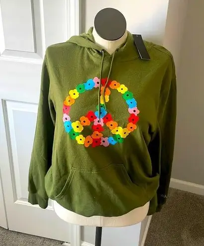 Pride Adult PH by The PHLUID Project 'Be Kind' Hooded Pullover Sweatshirt New M Green Size M