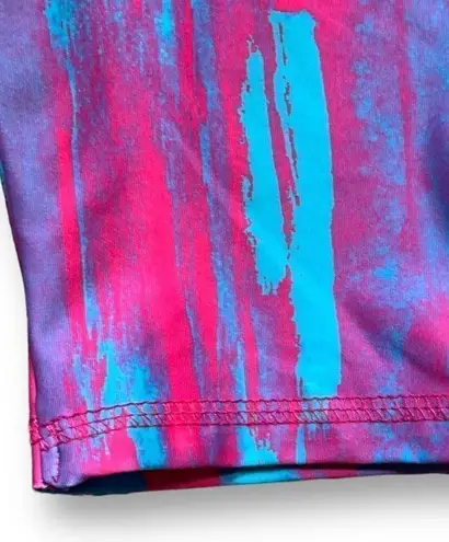 Everlast Leggings Fuchsia Pink Blue Abstract Art Print Activewear Size XL