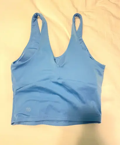 All In Motion Blue Cropped Active Tank