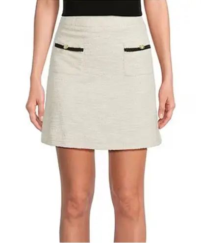 Preston & York Caitlin Knit Tweed A-Line Skirt Ivory XXL