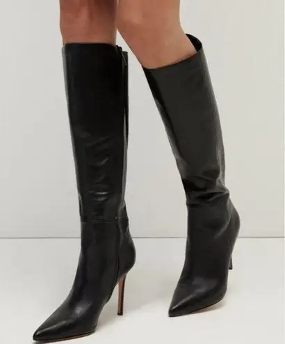 Veronica Beard New!  Lisa Tall Leather Boot Wide Calf Black Size 7 $695