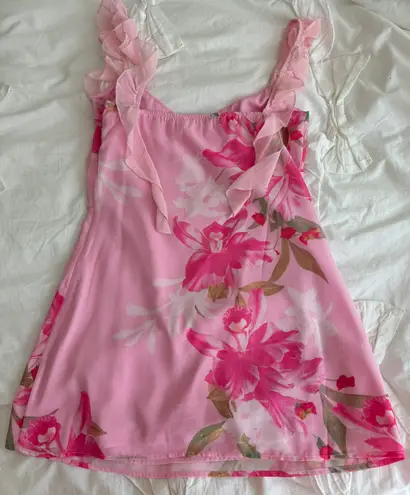 Beginning Boutique Joyce Pink Floral Mini Dress