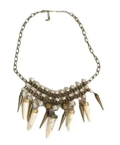 Boho Mixed Metals and Stone Tooth