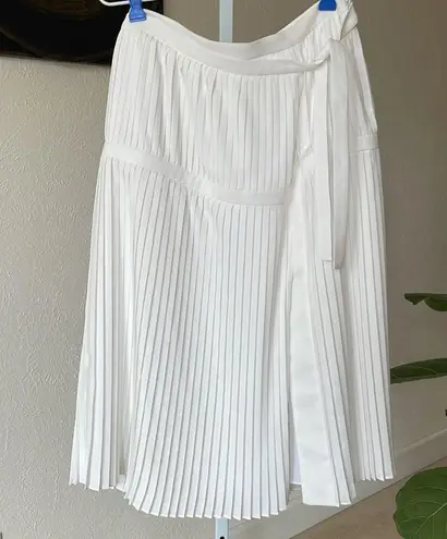 Altuzarra Mayumi white pleated side tie skirt Size 4
