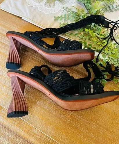 Free People Sam Edelman Harleigh Ankle Wrap Heel Black Size 8 NWOT $160