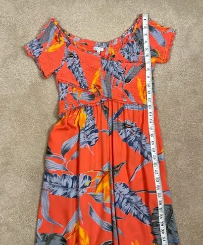 Patrons of Peace NWT Tropical Print Drop Crotch Pockets Jumpsuit Women Medium
