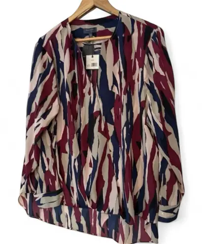 Madison Multicolor Curvy Blouse Size 2X NWT Purple