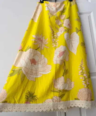 Uniform Advantage Farm Rio Garden Linen Blend Wrap Skirt, Size L