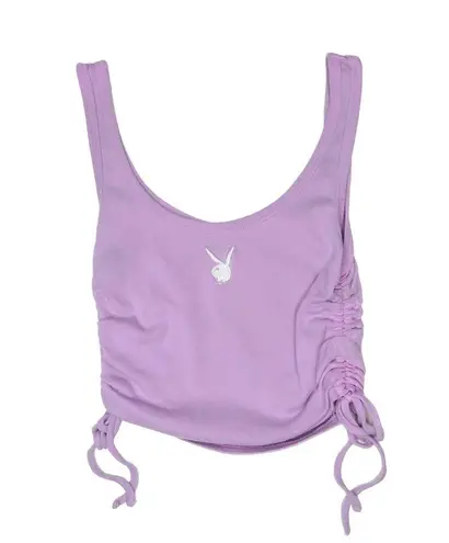 Playboy  Pacsun Lilac Purple Ruched Cropped Tank Top XS