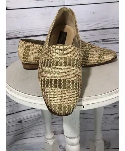 Sesto Meucci Tan Woven Slip on shoes size 9.5